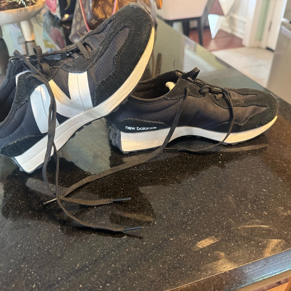 New Balance Black and White Athletic Shoes